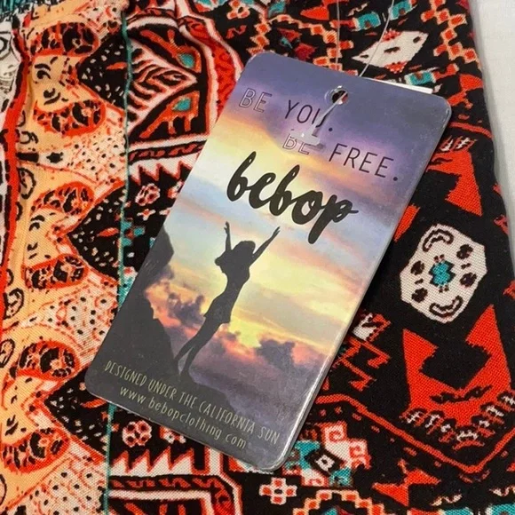 bebop 100% Rayon Shorts with Drawstring Elastic Waistband - Picture 2 of 5